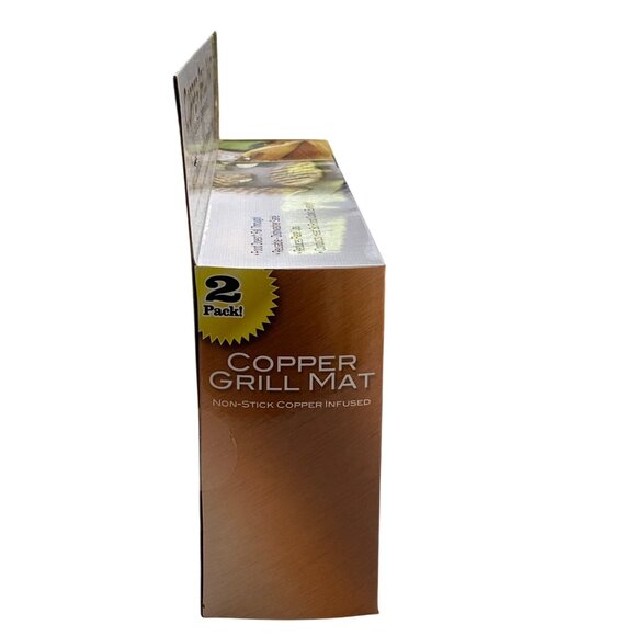 Copper Grill Mat 2 Pack Non-Stick Copper Infused Heat Conductive For Even Cookin - Picture 5 of 6